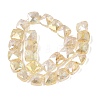 Electroplate Transparent Crackle Glass Beads Strands EGLA-Q135-02A-B01-2
