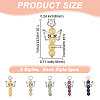 25Pcs 5 Styles Natural Green Aventurine & Lapis Lazuli & Red Aventurine & Citrine & Amethyst Pendants PALLOY-HY00024-2