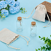 Transparent Glass My First Curl and My First Tooth Book Keepsake Bottle AJEW-FG00016-4
