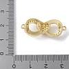 Brass Micro Pave Clear Cubic Zirconia Connector Charms KK-Q044-01C-G-3