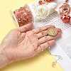 5M Natural Rose Quartz Nuggets & ABS Plastic Pearl Beaded Chains CHC-CJ0001-77-4