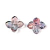 Baking Paint Transparent Glass Bead Caps DGLA-N014-04F-2