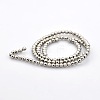 Electroplate Faceted Round Non-magnetic Synthetic Hematite Beads Strands G-P061-58-2
