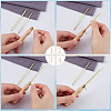 Wood Handle Brass Punch Embroidery Needle Pen & Easy Automatic Threader Set DIY-WH0453-88C-6