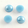 Pearlized Plated Opaque Glass Cabochons PORC-S801-8mm-37-1