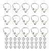 Brass Huggie Hoop Earring Findings & Open Jump Rings KK-TA0007-84A-P-2