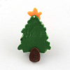 Handmade Christmas Tree Polymer Clay Pendants X-CLAY-R060-24-2