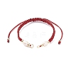 Half Finished Polyester Braided Pearl Bracelet AJEW-JB01128-01-1