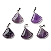 Natural Amethyst Pendants G-C066-07A-1