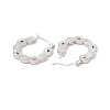 304 Stainless Steel Wave Hoop Earrings for Women EJEW-I267-05P-2