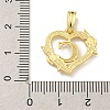 Heart Brass Pendants KK-I714-04G-C-3