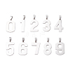 10Pcs 10 Style 201 Stainless Steel Pendants STAS-UN0024-98-2