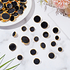 Olycraft 100Pcs 5 Style Plastic Shank Buttons BUTT-OC0001-51A-5