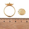 Brass Adjustable Ring Findings KK-K382-15B-G-3