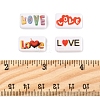 40Pcs 4 Colors Printed  Opaque Acrylic Beads OACR-FS0004-05-5
