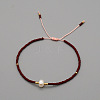 Adjustable Glass Seed Bead Braided Bead Bracelets for Women VT9382-15-1