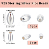 Beebeecraft 10Pcs 2 Size 925 Sterling Silver Beads STER-BBC0001-99-2