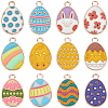 SUNNYCLUE 48Pcs 12 Style Alloy Enamel Pendants ENAM-SC0002-99-1