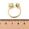 Brass Micro Pave Cubic Zirconia Cuff Rings for Women RJEW-F181-10G-01-3