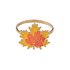 Thanksgiving Day Alloy Enamel Napkin Rings THXG-PW0001-075A-1