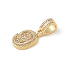 Brass Clear Cubic Zirconia European Dangle Charms LS-KK-R003-01G-09-3