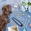 CRASPIRE 6Pcs 6 Style Alloy Hair Forks OHAR-CP0001-06-5