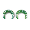 Christmas UV Plating Printed Opaque Acrylic Beads MACR-N018-07C-1
