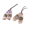 Natural Amethyst Lace Agate Pendants G-S398-03J-2