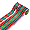 2Rolls 2 Styles Stripe Pattern Printed Polyester Grosgrain Ribbon OCOR-TA0001-37J-8