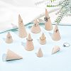 10Pcs 5 Style Wooden Ring Displays RDIS-FG0001-18-5