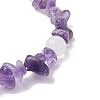 Natural Amethyst & Quartz Crystal & Malaysia Jade Beaded Stretch Bracelets for Women BJEW-JB12305-03-4