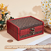 Rectangle Wood & PU Leather Jewelry Boxes CON-CL0001-14B-3