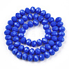 Opaque Solid Color Glass Beads Strands EGLA-A034-P4mm-D32-2