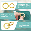 8Pcs 2 Styles Rack Plating Brass Spring Gate Rings KK-HS0001-69-4
