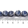 Handmade Blue and White Porcelain Beads Strands PORC-I027-07-4