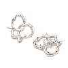 Brass Stud Earrings for Women EJEW-U015-22P-02-2