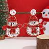 Christmas Cute Snowman Glass Bead Handmade Stud Earrings for Christmas Gift HD0565-1