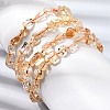 Heated Natural Citrine Beaded Stretch Bracelets GG-CBA05D5-02A-10-1