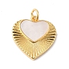 Rack Plating Brass Shell Pendants KK-B092-04G-1