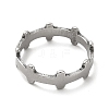 201 Stainless Steel Dog Bone Wrap Finger Ring for Women RJEW-G278-12P-2