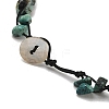 Chip Natural African Turquoise(Jasper) Beaded Anklets AJEW-PH01371-04-3