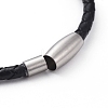 Unisex Leather Cord Bracelets BJEW-JB04799-M-4