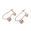 Brass Hoop Earrings EJEW-L198-02RG-2