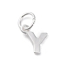 925 Sterling Silver Letter Charms LS-STER-C012-01S-Y-1
