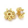 Rack Plating Brass Cubic Zirconia Beads KK-L215-312G-2