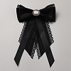 Bowknot Polyester Gauze Brooch AJEW-WH20006-14B-1