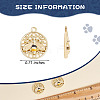 20 Pcs Flat Round with Bee Alloy Insect Charms for Jewelry Earring Making Crafts JX298A-2