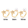 Star Brass Micro Pave Cubic Zirconia Cup Peg Ring Settings LS-KK-N274-06G-4