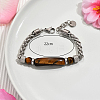 Natural Tiger Eye Round Beaded Bracelets PO7911-2