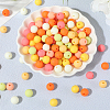 Rubberized Style Imitated Silicone Acrylic Beads MACR-PA0001-06C-03-7